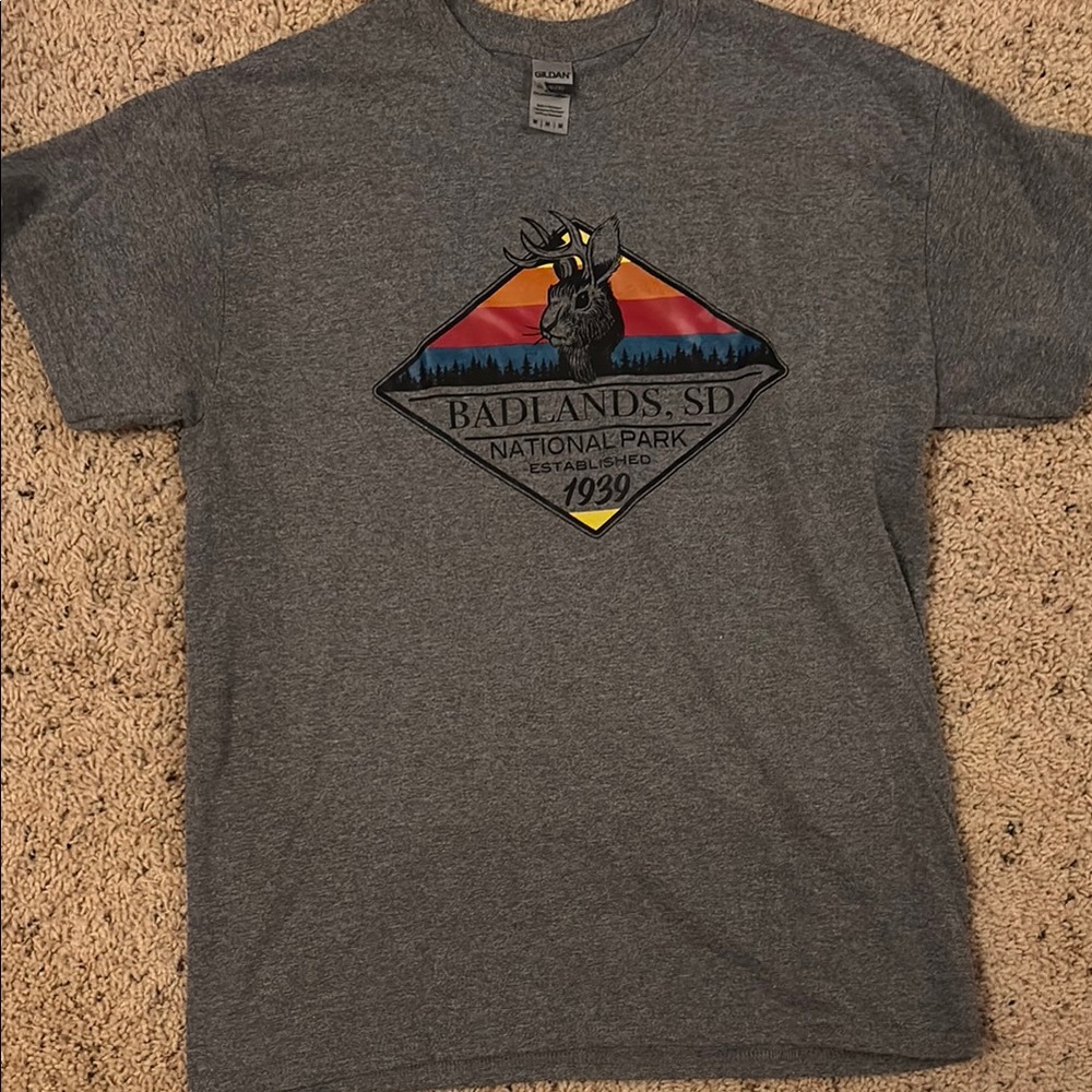 Badlands Tourism T-Shirt with a jackalope